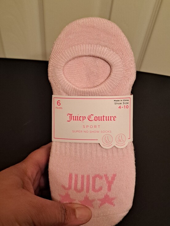 Juicy Couture Accessories - Juicy Couture Light Pink Super No-Show Socks - Pack of 6 NWT